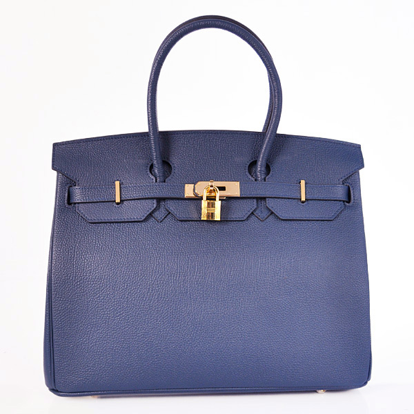 H35BJDBG Hermes Birkin 35CM pelle togo in blu scuro con oro